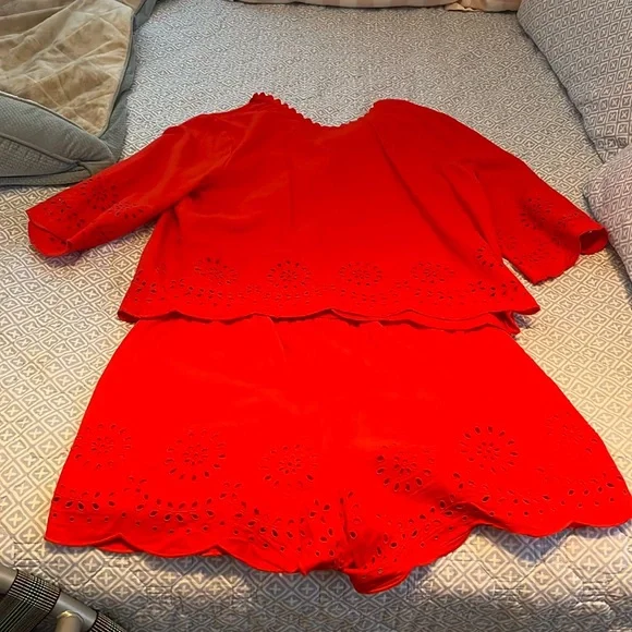 Red set from Loft (shorts and top) - Picture 1 of 10